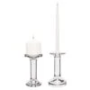 Modern Glass Dual Use Pillar Taper Candle Holder, H-6.25" W-3" (Wholesale 12 PCS/Case)