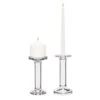 Modern Glass Dual Use Pillar Taper Candle Holder, H-7.25" W-3" (Wholesale 12 PCS/Case)