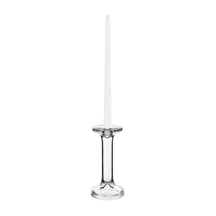 Modern Glass Dual Use Pillar Taper Candle Holder, H-7.25" W-3" (Wholesale 12 PCS/Case) 6 Modern Glass Dual Use Pillar Taper Candle Holder, H-7.25" W-3" (Wholesale 12 PCS/Case) - Image 6