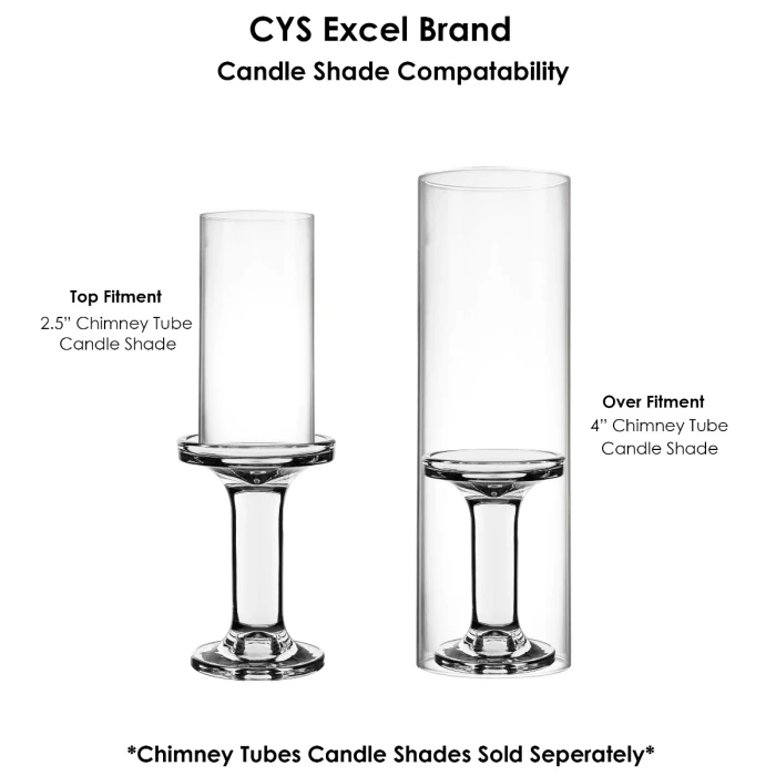 Modern Glass Dual Use Pillar Taper Candle Holder, H-7.25" W-3" (Wholesale 12 PCS/Case) 3 Modern Glass Dual Use Pillar Taper Candle Holder, H-7.25" W-3" (Wholesale 12 PCS/Case) - Image 3