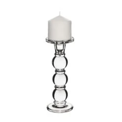 Bubble Glass Dual Use Pillar Taper Candle Holder, H-9.25" W-3.5" (Wholesale 8 PCS/Case) -Home Decoration Discount gch205 10 details 06