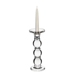 Bubble Glass Dual Use Pillar Taper Candle Holder, H-9.25" W-3.5" (Wholesale 8 PCS/Case) -Home Decoration Discount gch205 10 details 08 1