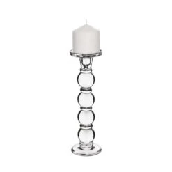 Bubble Glass Dual Use Pillar Taper Candle Holder, H-11.25" W-3.5" (Wholesale 8 PCS/Case) -Home Decoration Discount gch205 12 details 06