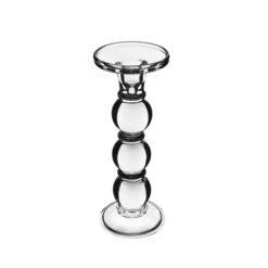 Set Of 3 Bubble Glass Dual Use Pillar Taper Candle Holders, H-7.25" H-9.25" H-11.25" (Wholesale 4 SETS/Case) -Home Decoration Discount gch205 12s3 details 04