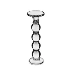 Set Of 3 Bubble Glass Dual Use Pillar Taper Candle Holders, H-7.25" H-9.25" H-11.25" (Wholesale 4 SETS/Case) -Home Decoration Discount gch205 12s3 details 07