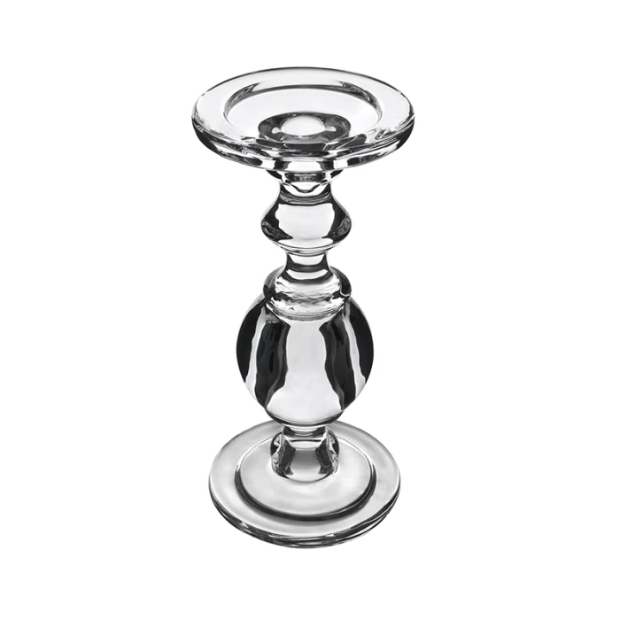 Baluster Glass Dual Use Pillar Taper Candle Holder, H-9.5" W-4.5" (Wholesale 6 PCS/Case) 5 Baluster Glass Dual Use Pillar Taper Candle Holder, H-9.5" W-4.5" (Wholesale 6 PCS/Case) - Image 5