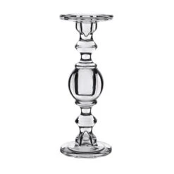 Baluster Glass Dual Use Pillar Taper Candle Holder, H-11.5" W-4.5" (Wholesale 6 PCS/Case) 12 Baluster Glass Dual Use Pillar Taper Candle Holder, H-11.5" W-4.5" (Wholesale 6 PCS/Case) -Home Decoration Discount gch206 12 main 01 1