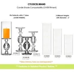 Baluster Glass Dual Use Pillar Taper Candle Holder, H-9.5" W-4.5" (Wholesale 6 PCS/Case) 10 Baluster Glass Dual Use Pillar Taper Candle Holder, H-9.5" W-4.5" (Wholesale 6 PCS/Case) -Home Decoration Discount gch206 to over 1