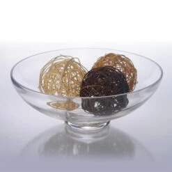 Glass Footed Decorative Bowl, H-4.5" D-12" (Wholesale 3 PCS/Case) 11 Glass Footed Decorative Bowl, H-4.5" D-12" (Wholesale 3 PCS/Case) -Home Decoration Discount gcp106 decoration 1000