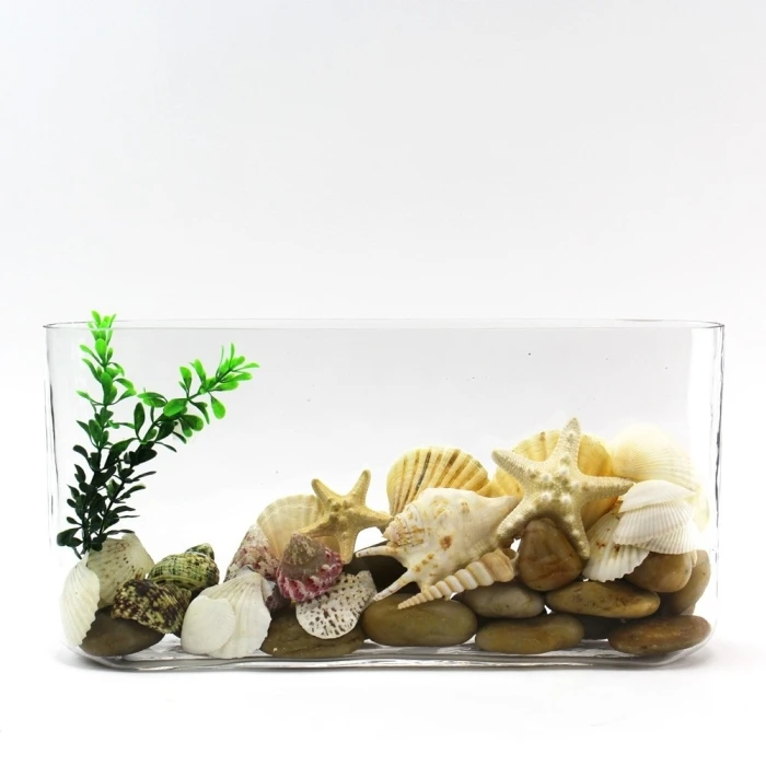 Glass Rectangle Round Edge Oval Vase, L-16"x W-3"x H-8" (Wholesale 4 PCS/Case) 4 Glass Rectangle Round Edge Oval Vase, L-16"x W-3"x H-8" (Wholesale 4 PCS/Case) - Image 4