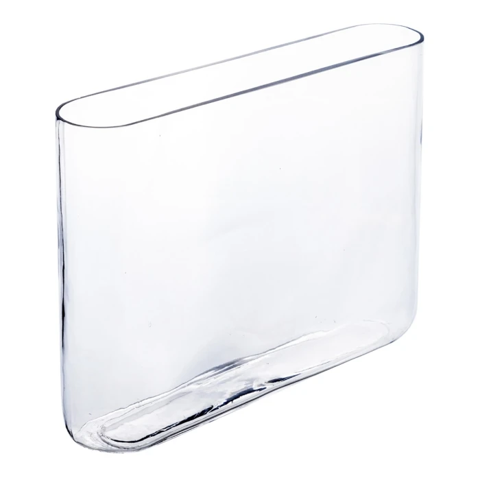 Glass Rectangle Round Edge Oval Vase, L-16"x W-3"x H-12" (Wholesale 4 PCS/Case) 4 Glass Rectangle Round Edge Oval Vase, L-16"x W-3"x H-12" (Wholesale 4 PCS/Case) - Image 4