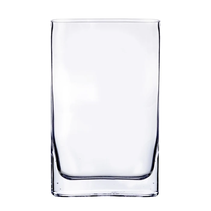 Glass Rectangle Round Edge Oval Vase, L-7"x W-1.75"x H-12" (Wholesale 6 PCS/Case) 3 Glass Rectangle Round Edge Oval Vase, L-7"x W-1.75"x H-12" (Wholesale 6 PCS/Case) - Image 3