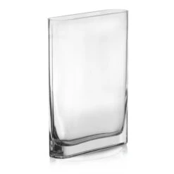 Glass Rectangle Round Edge Oval Vase, L-7"x W-1.75"x H-12" (Wholesale 6 PCS/Case) 7 Glass Rectangle Round Edge Oval Vase, L-7"x W-1.75"x H-12" (Wholesale 6 PCS/Case) -Home Decoration Discount gcu165 ez