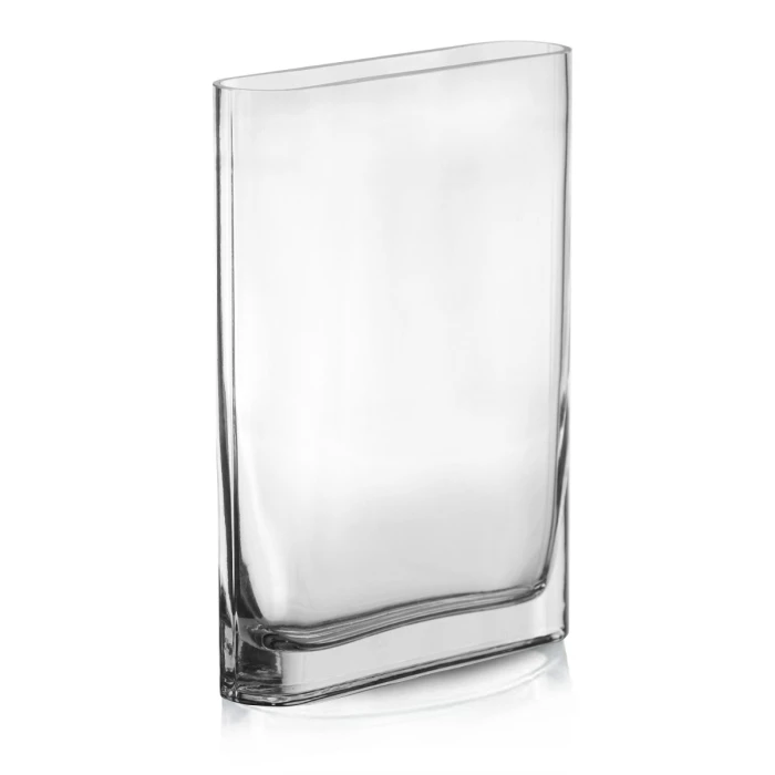 Glass Rectangle Round Edge Oval Vase, L-7"x W-1.75"x H-12" (Wholesale 6 PCS/Case) 4 Glass Rectangle Round Edge Oval Vase, L-7"x W-1.75"x H-12" (Wholesale 6 PCS/Case) - Image 4