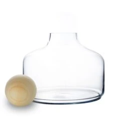 Glass Terrarium Vase With Wood Ball Stopper, H-12" D-10.5" (Wholesale 4 PCS/Case) 13 Glass Terrarium Vase With Wood Ball Stopper, H-12" D-10.5" (Wholesale 4 PCS/Case) -Home Decoration Discount gcu206 2 1 .1000