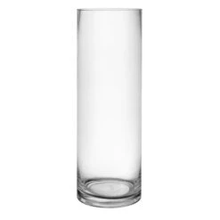 Case Of 12 - Glass Cylinder Vase, H-12" D-4" -Home Decoration Discount gcy010 12 1000