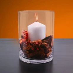 Glass Cylinder Vase H-8" D-6" Clear (Wholesale Pack Of 8) -Home Decoration Discount gcy022 08 07 1