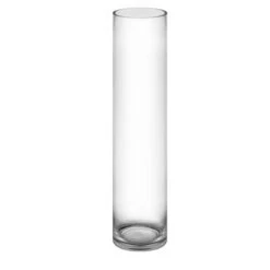 Glass Cylinder Vase, H-24" D-5" (Wholesale 4 PCS/Case)