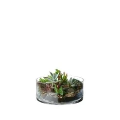 Glass Cylinder Vase, H-4" D-10" (Wholesale 4 PCS/Case) 6 Glass Cylinder Vase, H-4" D-10" (Wholesale 4 PCS/Case) -Home Decoration Discount gcy060 04