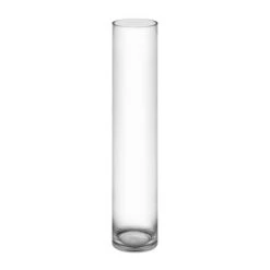 Case Of 4 - Glass Cylinder Vase, H-32" D-6" -Home Decoration Discount gcy122 32 1000