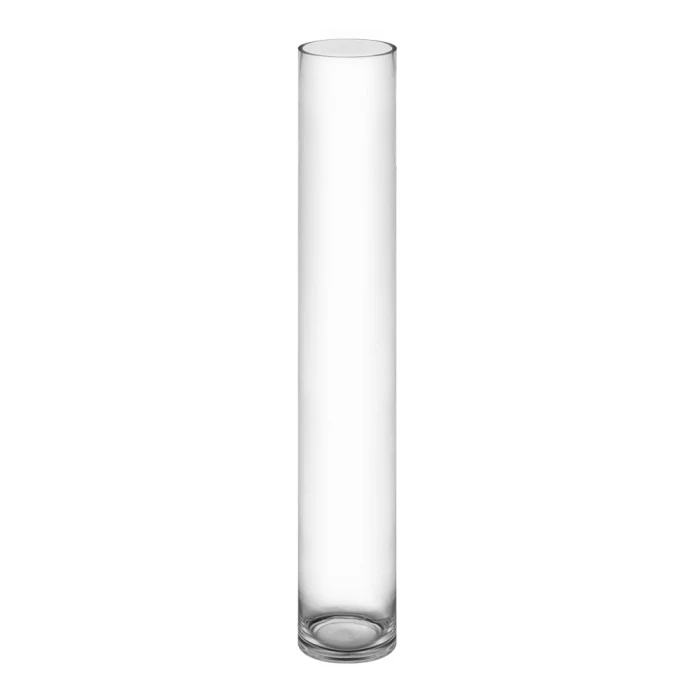 Glass Cylinder Vase, H-40" D-6" (Wholesale 2 PCS/Case) 1 Glass Cylinder Vase, H-40" D-6" (Wholesale 2 PCS/Case)