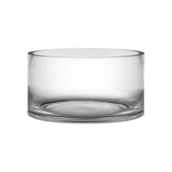 Glass Cylinder Vase, H-4" D-8" (Wholesale 4 PCS/Case)