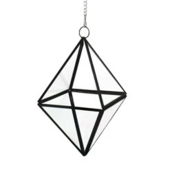 Hanging Geometric Diamond Terrarium, H-8" D-6" (Wholesale 6 PCS/Case)