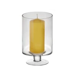 Glass Short Stem Candle Holder, H-10" D-6" (Wholesale 4 PCS/Case) -Home Decoration Discount gfc107 10 candle 1000