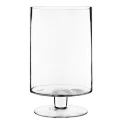 Glass Short Stem Candle Holder, H-13.5" D-8" (Wholesale 4 PCS/Case) -Home Decoration Discount gfc108 main 01
