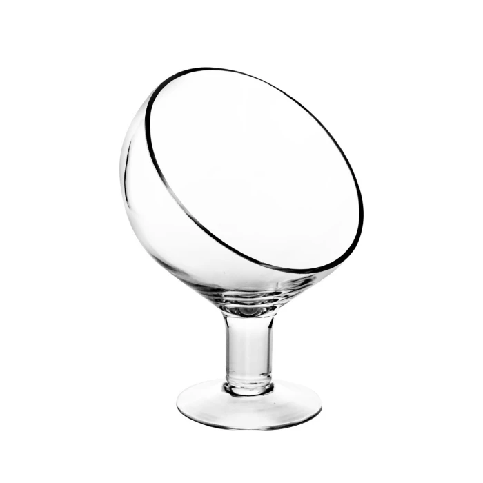 Glass Slant Cut Short Stem Satellite Terrarium Candle Holder, H-9" D-6.5" (Wholesale 6 PCS/Case) 3 Glass Slant Cut Short Stem Satellite Terrarium Candle Holder, H-9" D-6.5" (Wholesale 6 PCS/Case) - Image 3