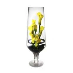 Glass Short Stem Champagne Flute Candle Holder, H-21.75" D-5.5" (Wholesale 4 PCS/Case) -Home Decoration Discount gfc126 07 800