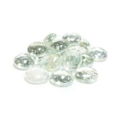 28 Lbs - Clear Glass Flat Gemstone Vase Filler, 3/4" -Home Decoration Discount ggm001
