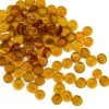 Light Amber Glass Flat Gemstone Vase Filler, 3/4" (Wholesale 28 LBS/Case)