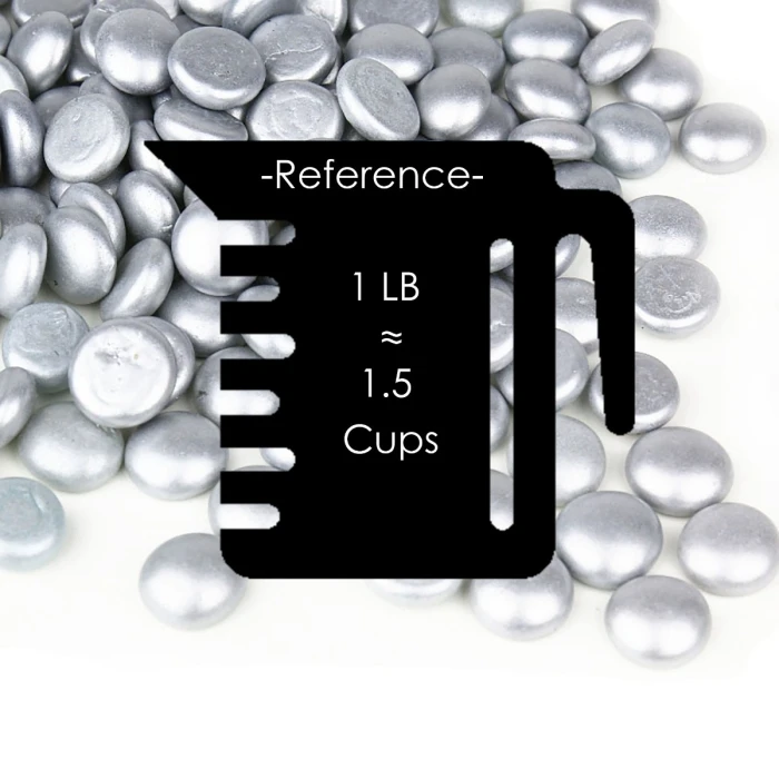 Silver Glass Flat Gemstone Vase Filler, 3/4" (Wholesale 28 LBS/Case) 2 Silver Glass Flat Gemstone Vase Filler, 3/4" (Wholesale 28 LBS/Case) - Image 2