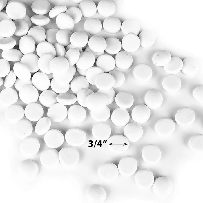 White Glass Flat Gemstone Vase Filler, 3/4" (Wholesale 28 LBS/Case) 3 White Glass Flat Gemstone Vase Filler, 3/4" (Wholesale 28 LBS/Case) - Image 3