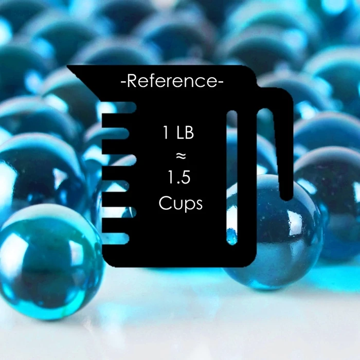 Large Light Blue Glass Gem Round Marbles Vase Filler, 1" (Wholesale 28 LBS/Case) 2 Large Light Blue Glass Gem Round Marbles Vase Filler, 1" (Wholesale 28 LBS/Case) - Image 2