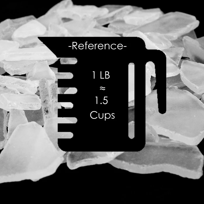 Frosted Clear Flat Sea Glass Vase Filler, 1.5 Cups/LB (Wholesale 20 LBS/Case) 2 Frosted Clear Flat Sea Glass Vase Filler, 1.5 Cups/LB (Wholesale 20 LBS/Case) - Image 2