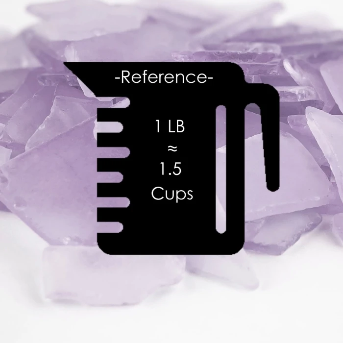Frosted Light Violet Flat Sea Glass Vase Filler, 1.5 Cups/LB (Wholesale 20 LBS/Case) 2 Frosted Light Violet Flat Sea Glass Vase Filler, 1.5 Cups/LB (Wholesale 20 LBS/Case) - Image 2