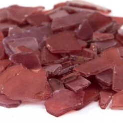 Frosted Red Flat Sea Glass Vase Filler, 1.5 Cups/LB (Wholesale 20 LBS/Case)