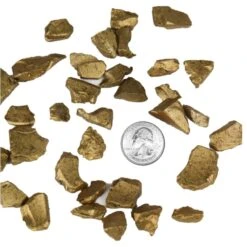 Gold Crushed Glass Gravel Vase Filler, Approx. 42 Cups/LB (Wholesale 28 LBS/Case) 5 Gold Crushed Glass Gravel Vase Filler, Approx. 42 Cups/LB (Wholesale 28 LBS/Case) -Home Decoration Discount ggm013gd coin