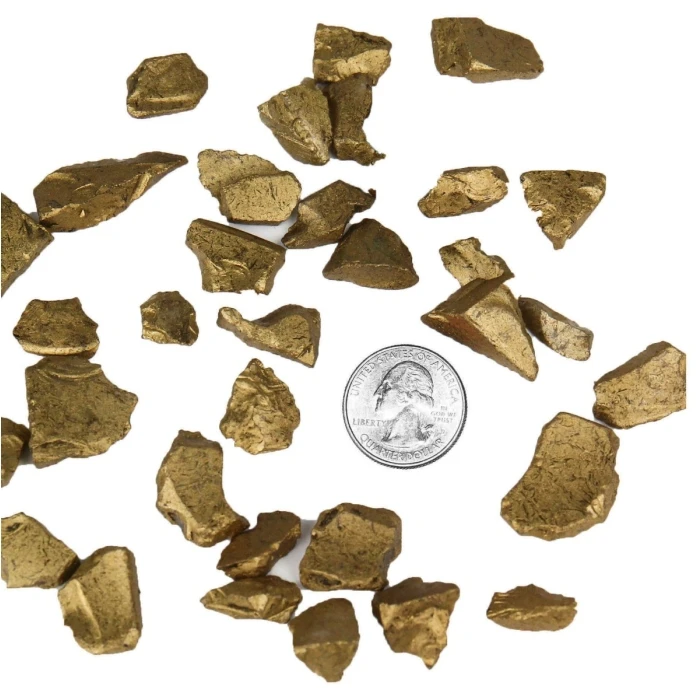 Gold Crushed Glass Gravel Vase Filler, Approx. 42 Cups/LB (Wholesale 28 LBS/Case) 3 Gold Crushed Glass Gravel Vase Filler, Approx. 42 Cups/LB (Wholesale 28 LBS/Case) - Image 3