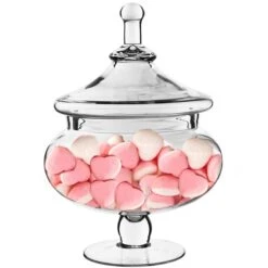 Case Of 4 - Glass Candy Buffet Apothecary Jar, H-15" D-7" -Home Decoration Discount glass apothecary jars christmas gaj109 valentines