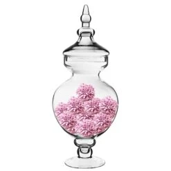 Case Of 2 - Glass Candy Buffet Apothecary Jar, H-21.5" D-5.5" -Home Decoration Discount glass apothecary jars gaj116 valentines