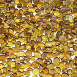 28 Lbs Aquarium Glass Tumbled Amber Gravels For Fish Tank Vase Fillers And Landscaping -Home Decoration Discount glass aquarium gravel beads ggm008am 1 1