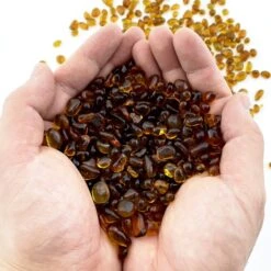 28 Lbs Aquarium Glass Tumbled Amber Gravels For Fish Tank Vase Fillers And Landscaping -Home Decoration Discount glass aquarium gravel beads ggm008am 4