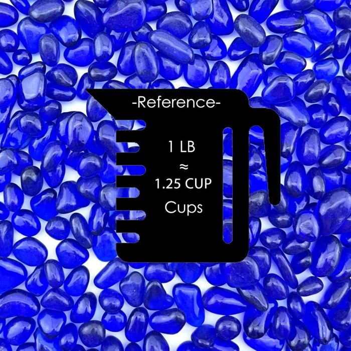 28 Lbs Aquarium Glass Tumbled Cobalt Blue Gravels For Fish Tank Vase Fillers And Landscaping 2 28 Lbs Aquarium Glass Tumbled Cobalt Blue Gravels For Fish Tank Vase Fillers And Landscaping - Image 2