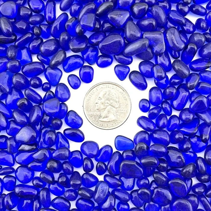 28 Lbs Aquarium Glass Tumbled Cobalt Blue Gravels For Fish Tank Vase Fillers And Landscaping 4 28 Lbs Aquarium Glass Tumbled Cobalt Blue Gravels For Fish Tank Vase Fillers And Landscaping - Image 4