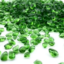 28 Lbs Aquarium Glass Tumbled Green Gravels For Fish Tank Vase Fillers And Landscaping