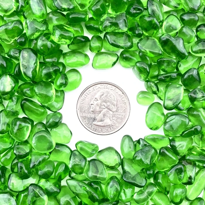 28 Lbs Aquarium Glass Tumbled Green Gravels For Fish Tank Vase Fillers And Landscaping 4 28 Lbs Aquarium Glass Tumbled Green Gravels For Fish Tank Vase Fillers And Landscaping - Image 4