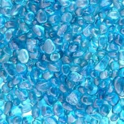 28 Lbs Aquarium Glass Tumbled Light Blue Gravels For Fish Tank Vase Fillers And Landscaping -Home Decoration Discount glass aquarium gravel beads ggm008lb 1